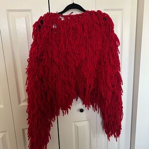 RED SHAGGY COAT